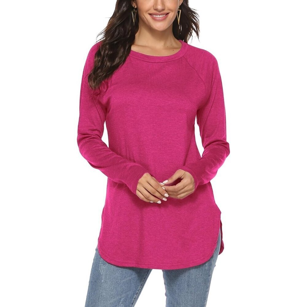 Women's Batwing Long Sleeve T Shirt Casual Loose Fit Flowy Tunic Top